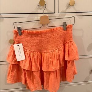 Orange Ruffled Skirt